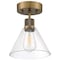 Access Lighting Port Nine Martini, Martini LED SemiFlush, Antique Brushed Brass Finish, Clear Glass 63146LEDDLP-ABB/CLR - alternate 4